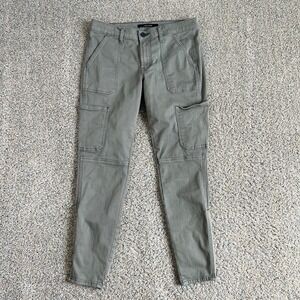 J Brand Utility Pants Women's 28 Mid Rise Skinny Castor Gray Moto Ankle Military